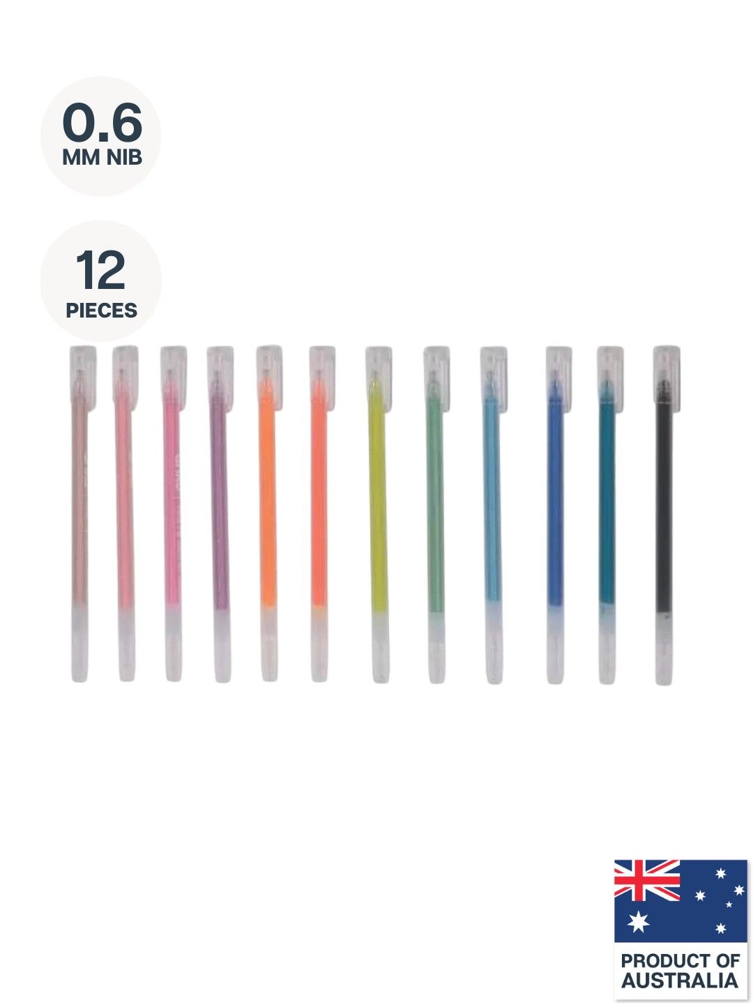 Anko 12 Pack Fine Tip Glitter Ink Gel Pens edamama